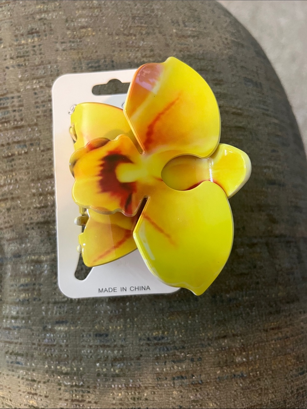 Yellow Floral Hair Clip